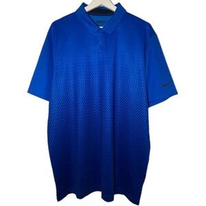 Nike Mobility Polo Shirt Men's Large Fade Print‎ Dri Fit Performance 684659-406